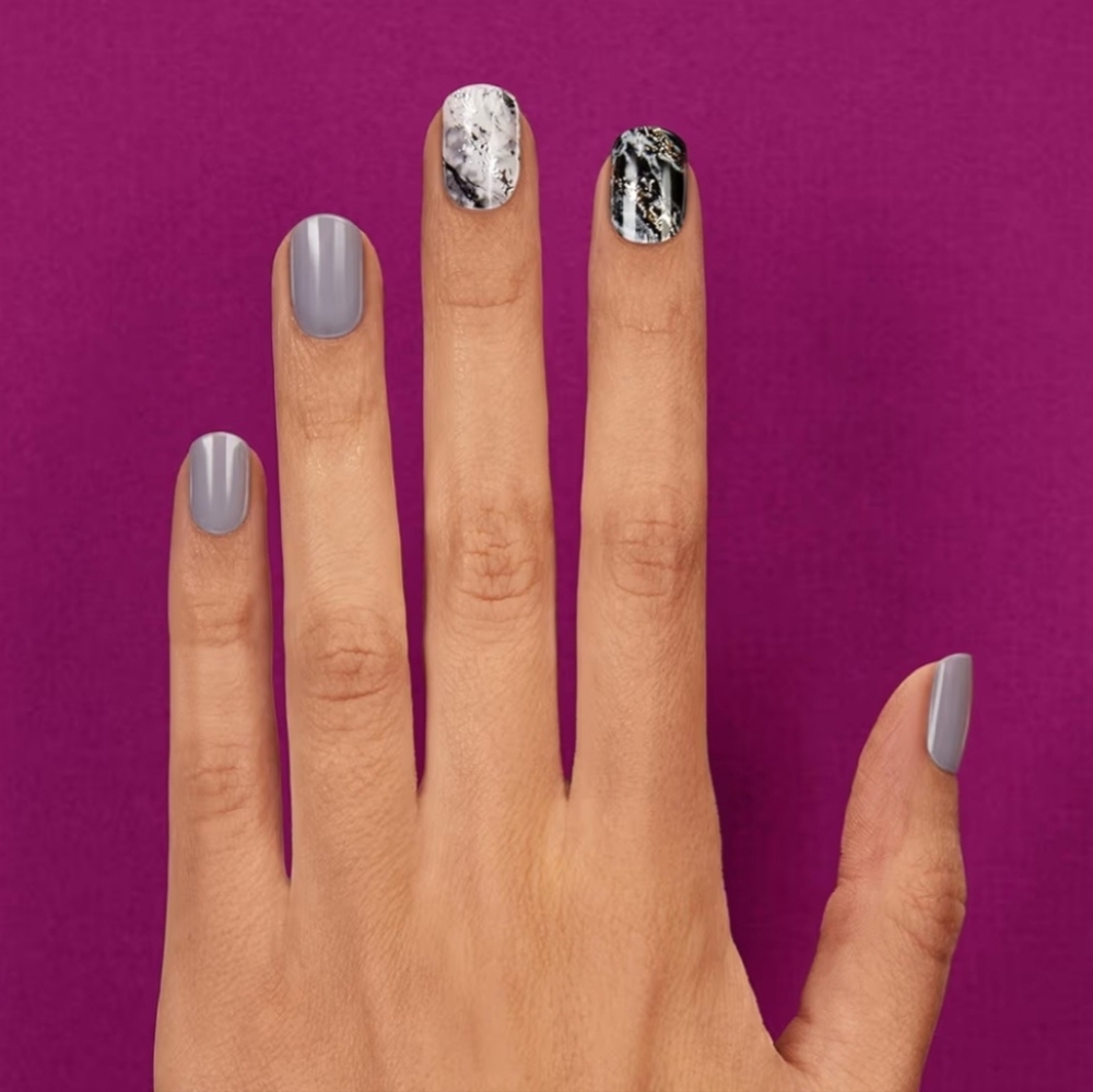 Dashing Diva Gray and Marble Nail Art Set - 2 Boxes